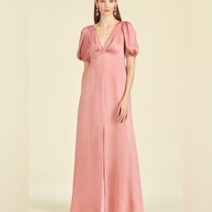 NWT SACHIN & BABI Alli Gown in Pink Blush Formal Slit Evening Gala Prom Wedding